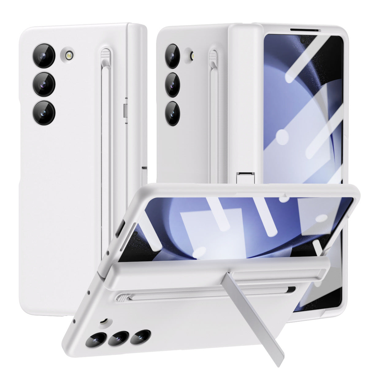Magnetic Hinge Anti-fall Protective Phone Case With Pen Tray Shell And Film For Galaxy Z Fold5 Fold4 Fold3