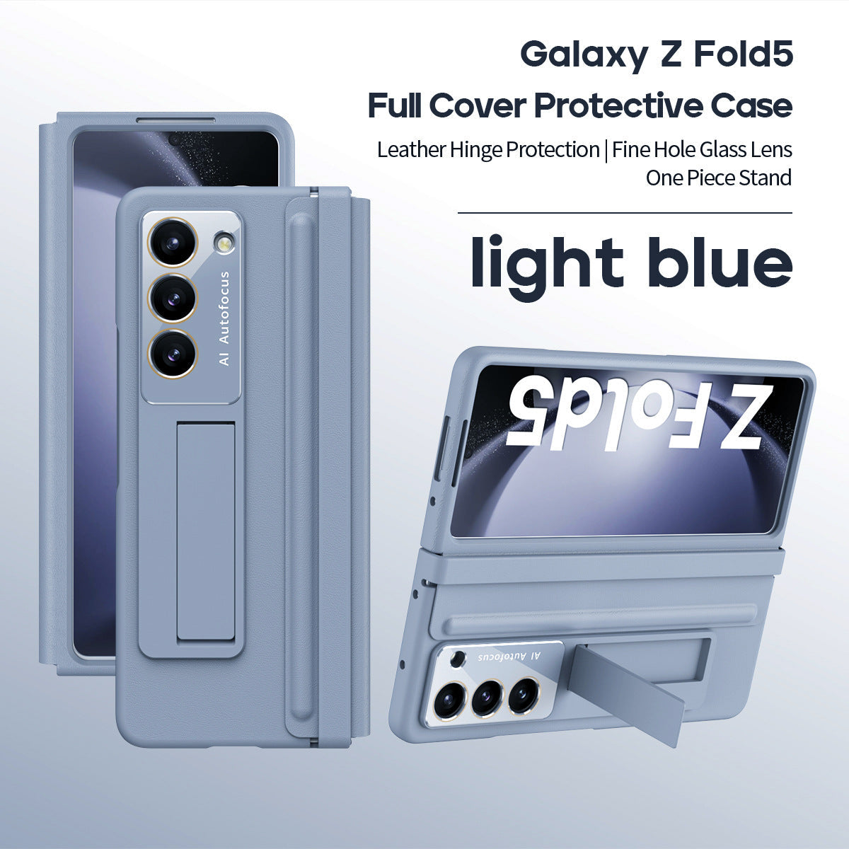 Leather Anti-fall Protective Pen Slot Phone Case With Front Protection Film & Stylus For Samsung Galaxy Z Fold5 Fold4 - Mycasety Mycasety
