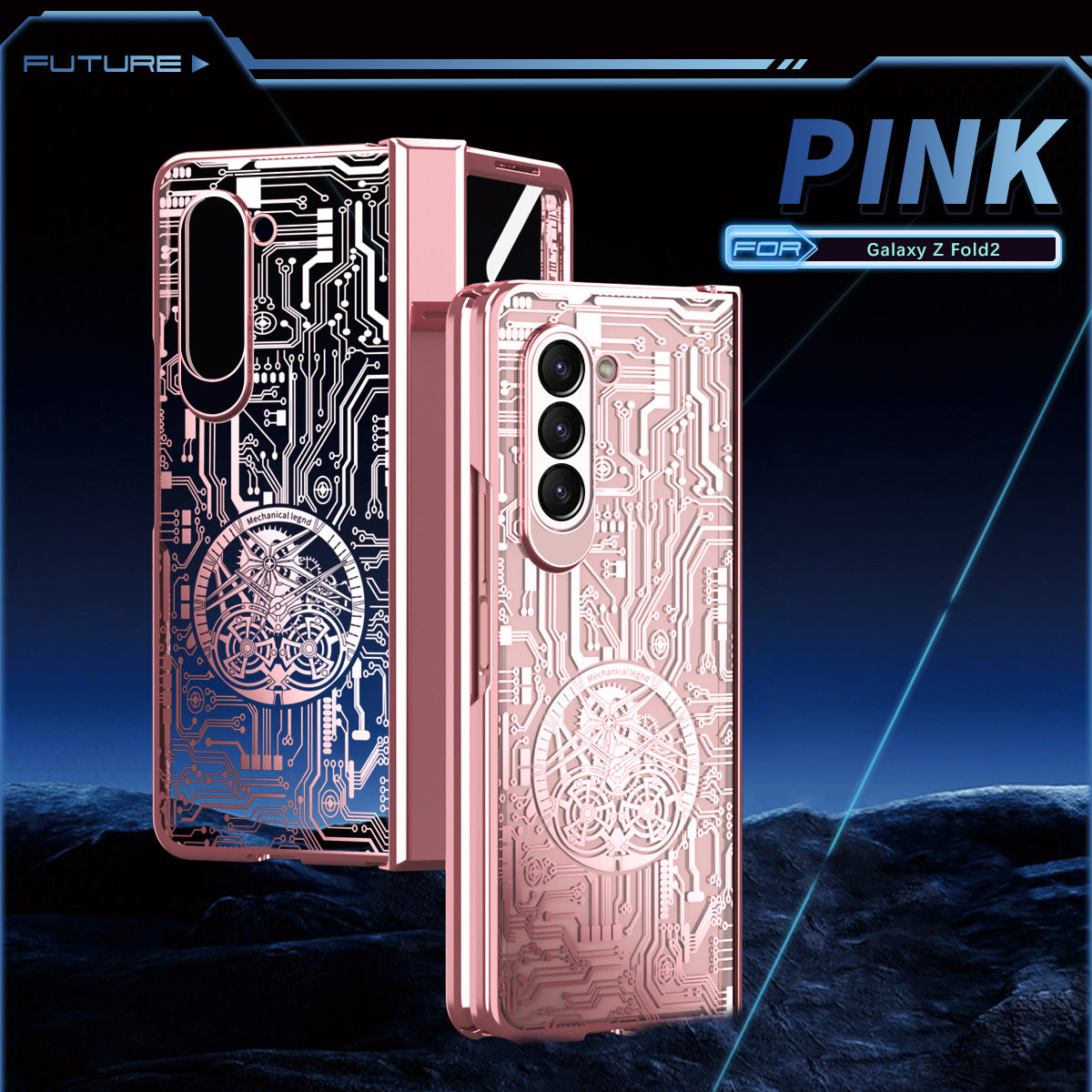 Mechanical Legend Electroplated Case For Samsung Galaxy Z Fold5/4/3 5G