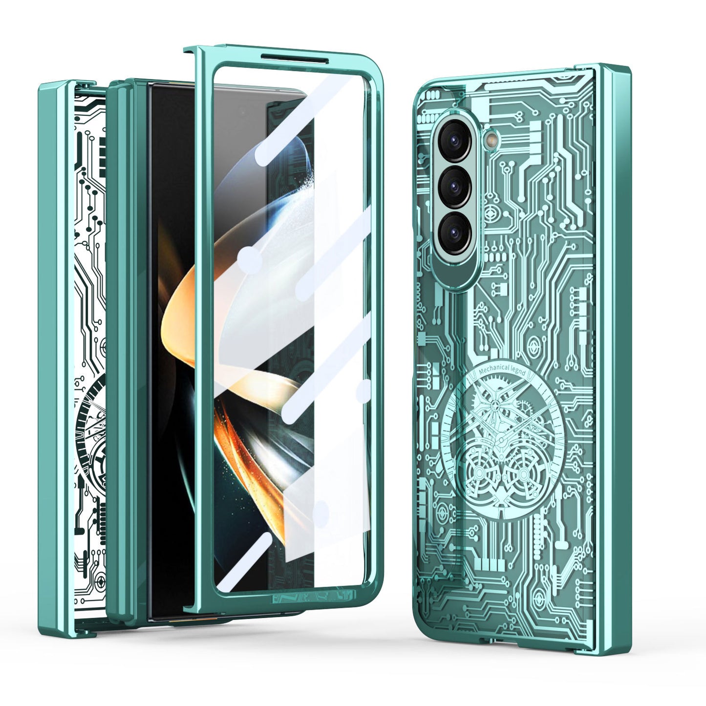 Mechanical Legend Electroplated Case For Samsung Galaxy Z Fold5/4/3 5G