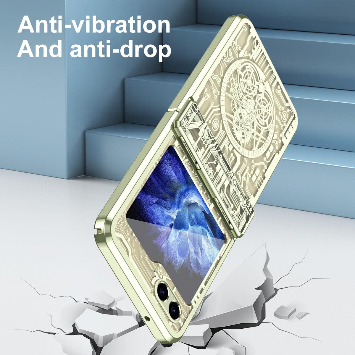 Luxury Electroplated Samsung Flip5 5G Case All-inclusive Drop-proof Protective Case