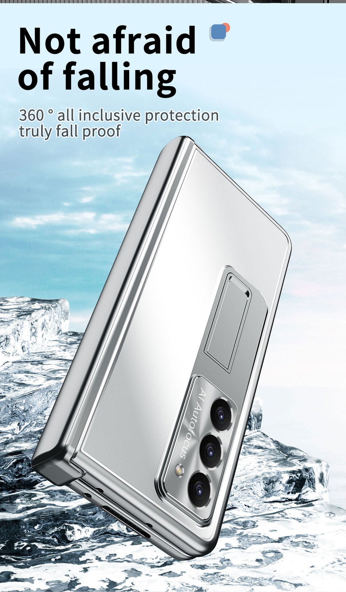 Samsung Z Fold5/Fold4/Fold3 Aluminum Alloy Case With Hinge Protective case & Pen Slot Free Stylus