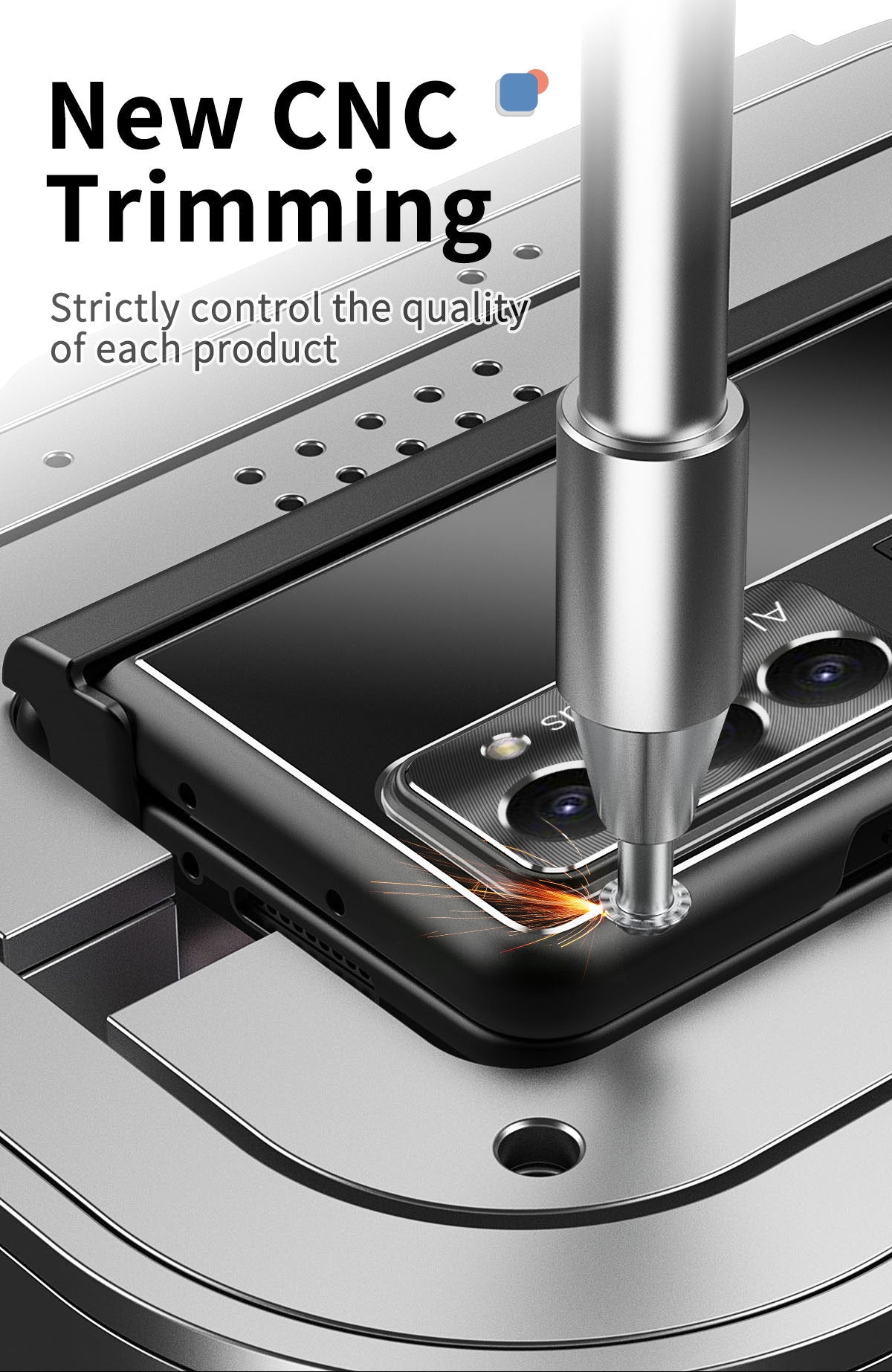 Samsung Z Fold5/Fold4/Fold3 Aluminum Alloy Case With Hinge Protective case & Pen Slot Free Stylus