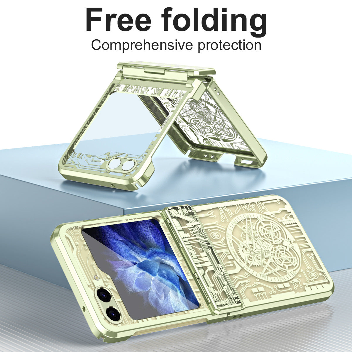 Luxury Electroplated Samsung Flip5 5G Case All-inclusive Drop-proof Protective Case