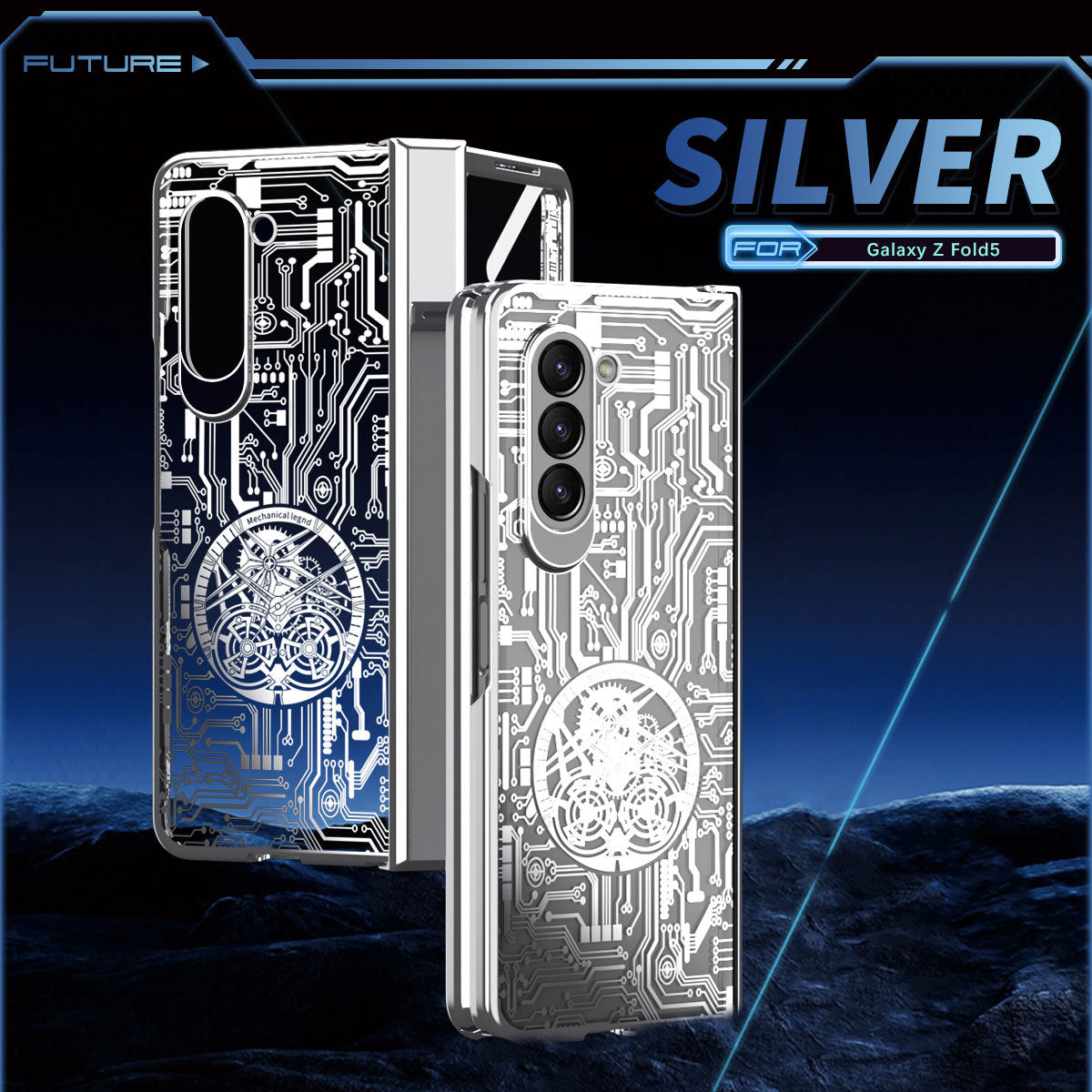 Mechanical Legend Electroplated Case For Samsung Galaxy Z Fold5/4/3 5G
