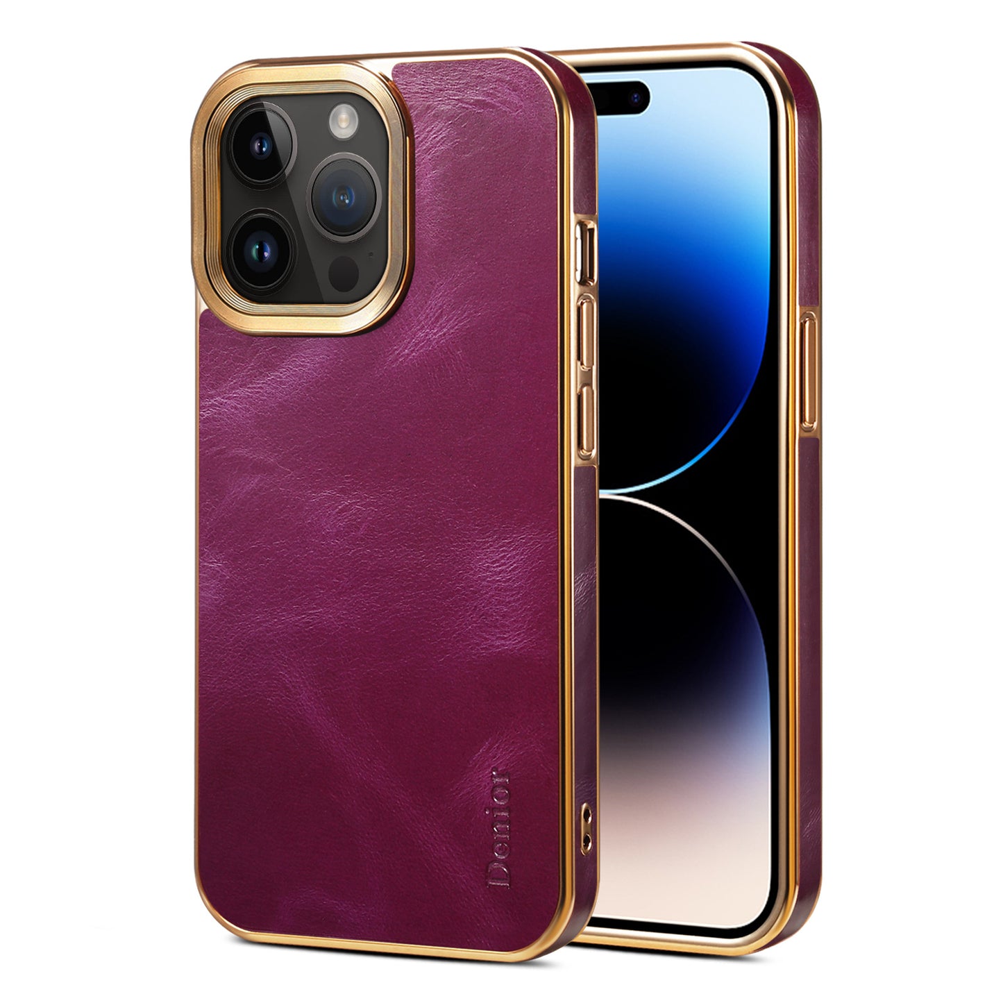 iPhone 17/16/15/14 Genuine Cowhide Electroplated Phone Case TPU Soft Edge Protective Cover