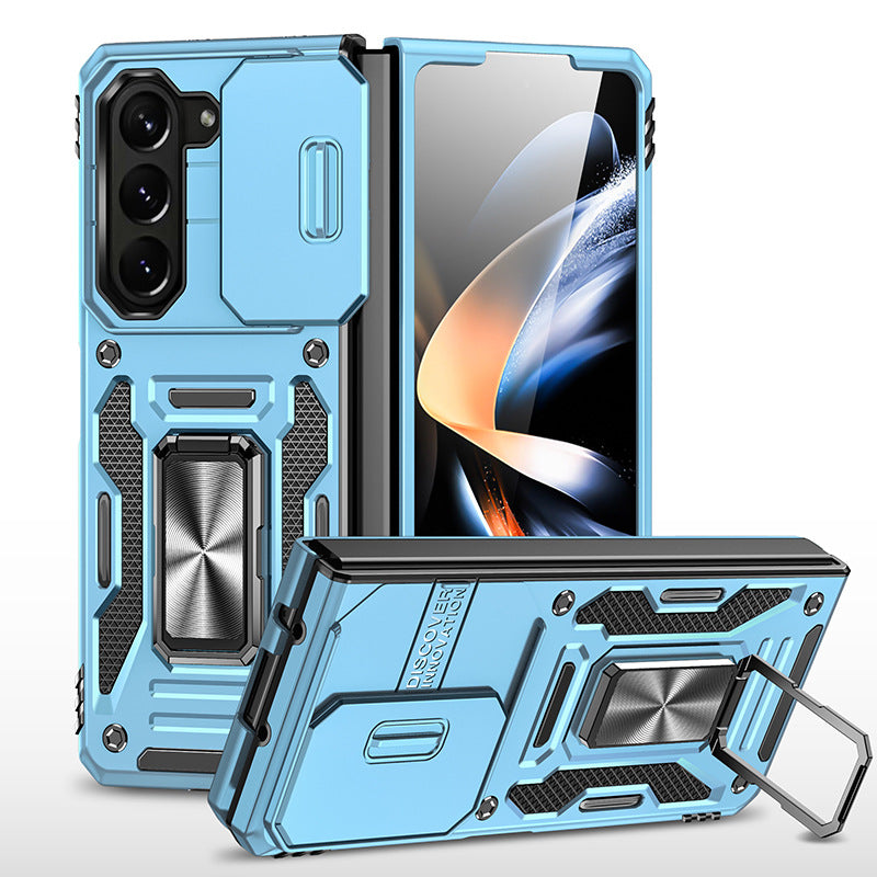 Samsung Galaxy Z Fold5 Case Armor Heavy Duty Shell Magnetic Car Holder and Lens Slide(Pre-sell)