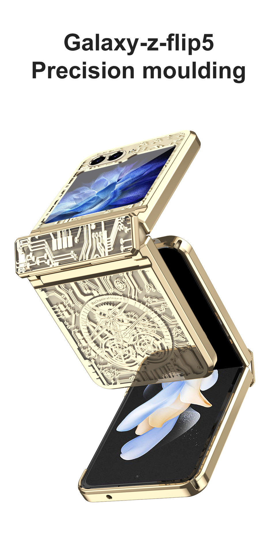 Luxury Electroplated Samsung Flip5 5G Case All-inclusive Drop-proof Protective Case