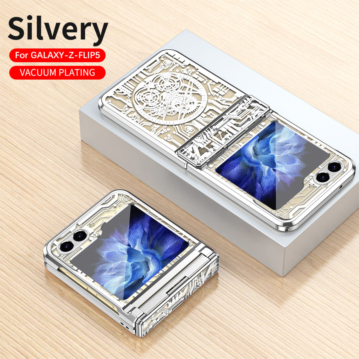 Luxury Electroplated Samsung Flip5 5G Case All-inclusive Drop-proof Protective Case