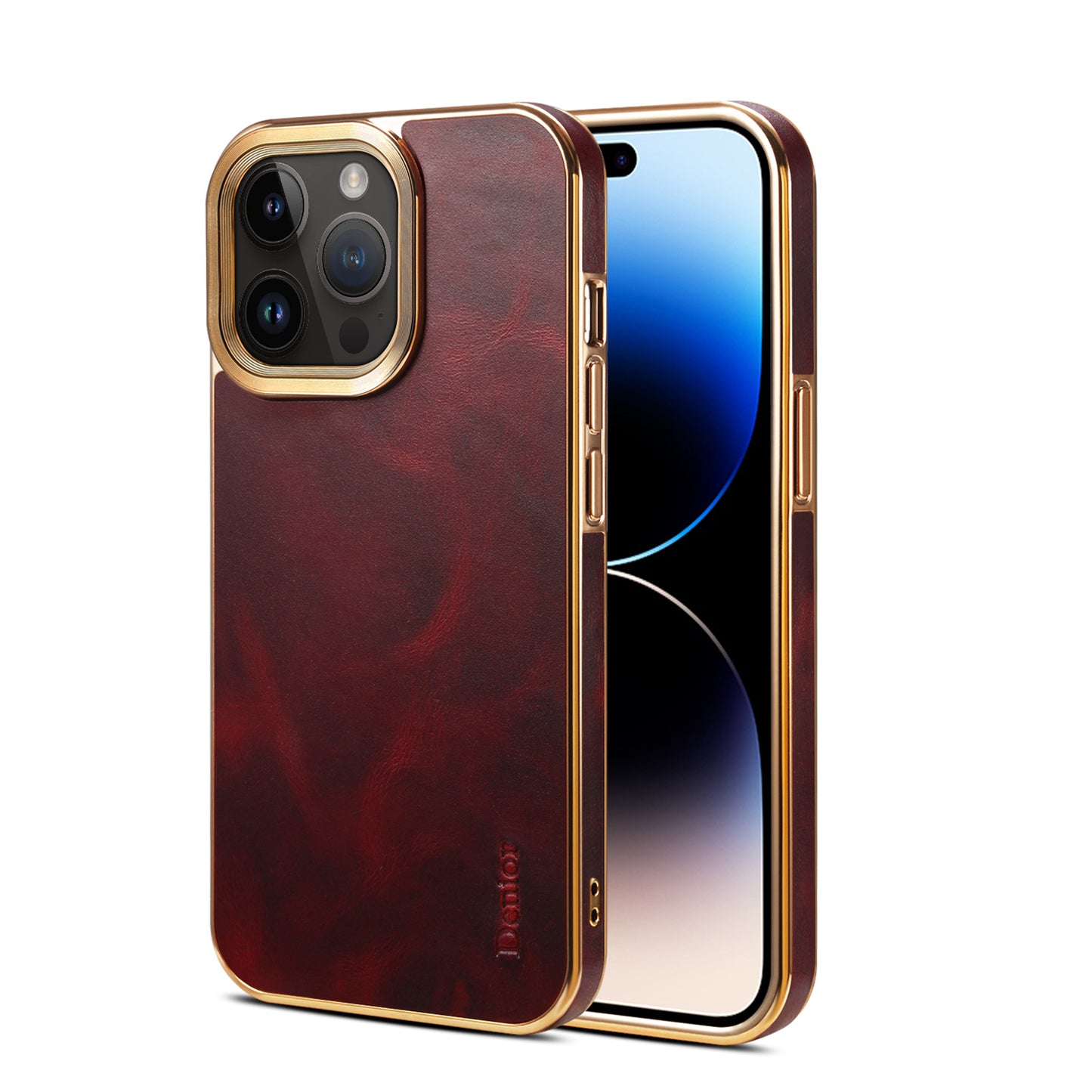 iPhone 17/16/15/14 Genuine Cowhide Electroplated Phone Case TPU Soft Edge Protective Cover