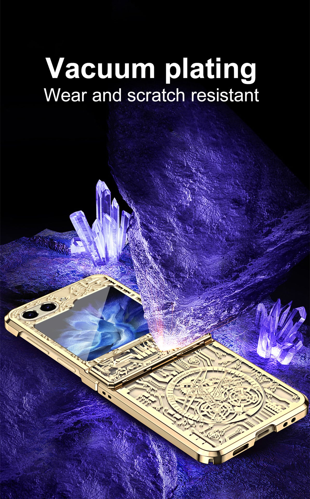 Luxury Electroplated Samsung Flip5 5G Case All-inclusive Drop-proof Protective Case