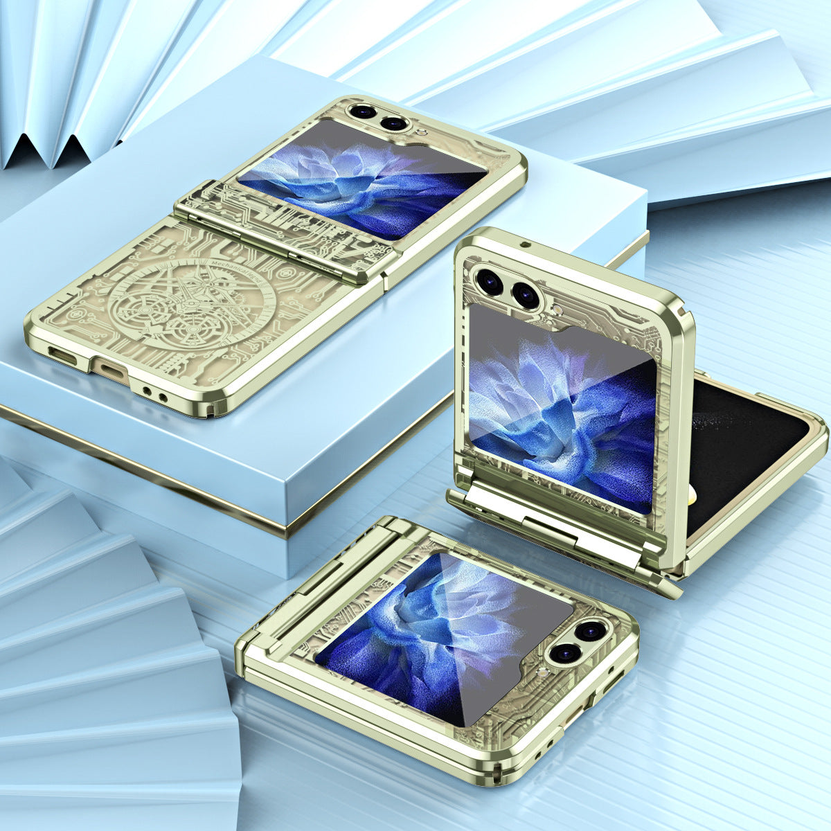 Luxury Electroplated Samsung Flip5 5G Case All-inclusive Drop-proof Protective Case
