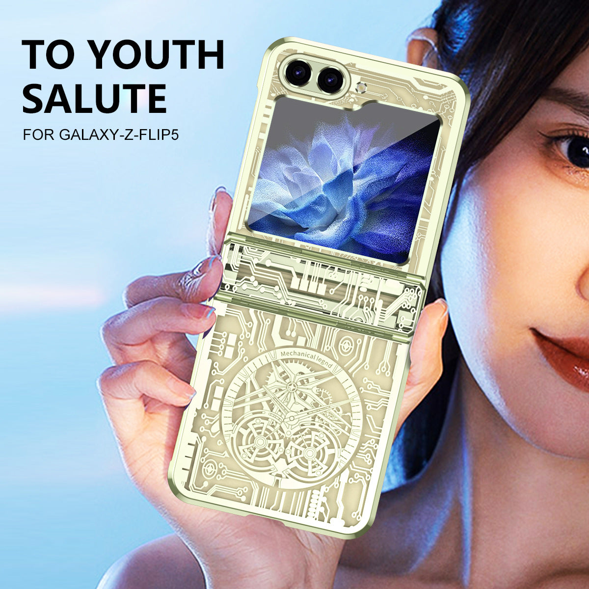 Luxury Electroplated Samsung Flip5 5G Case All-inclusive Drop-proof Protective Case