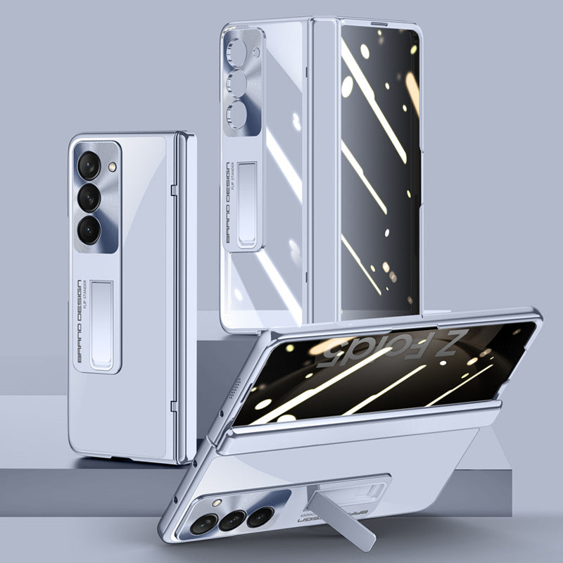 Electroplate Aluminum Bracket Lens Protection Phone Case For Samsung Galaxy Z Fold5 Fold4 - Mycasety Mycasety