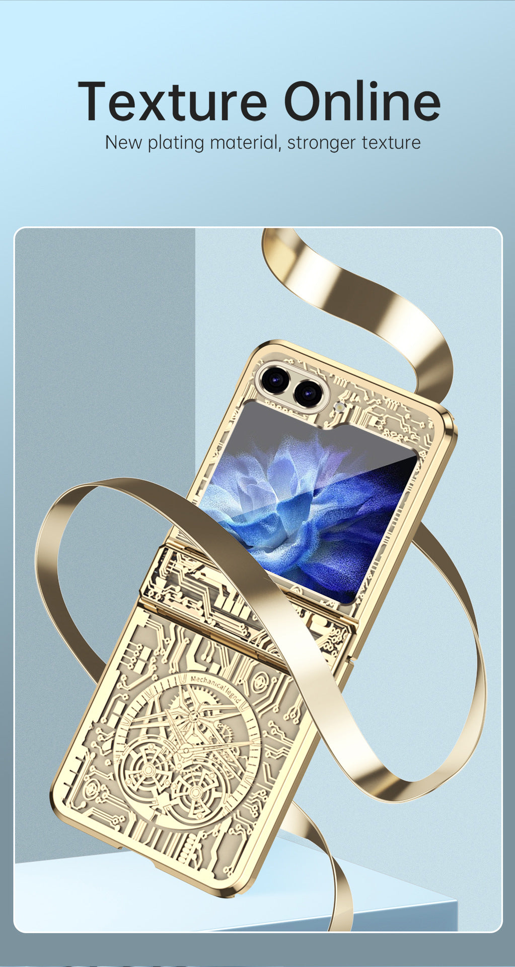 Luxury Electroplated Samsung Flip5 5G Case All-inclusive Drop-proof Protective Case