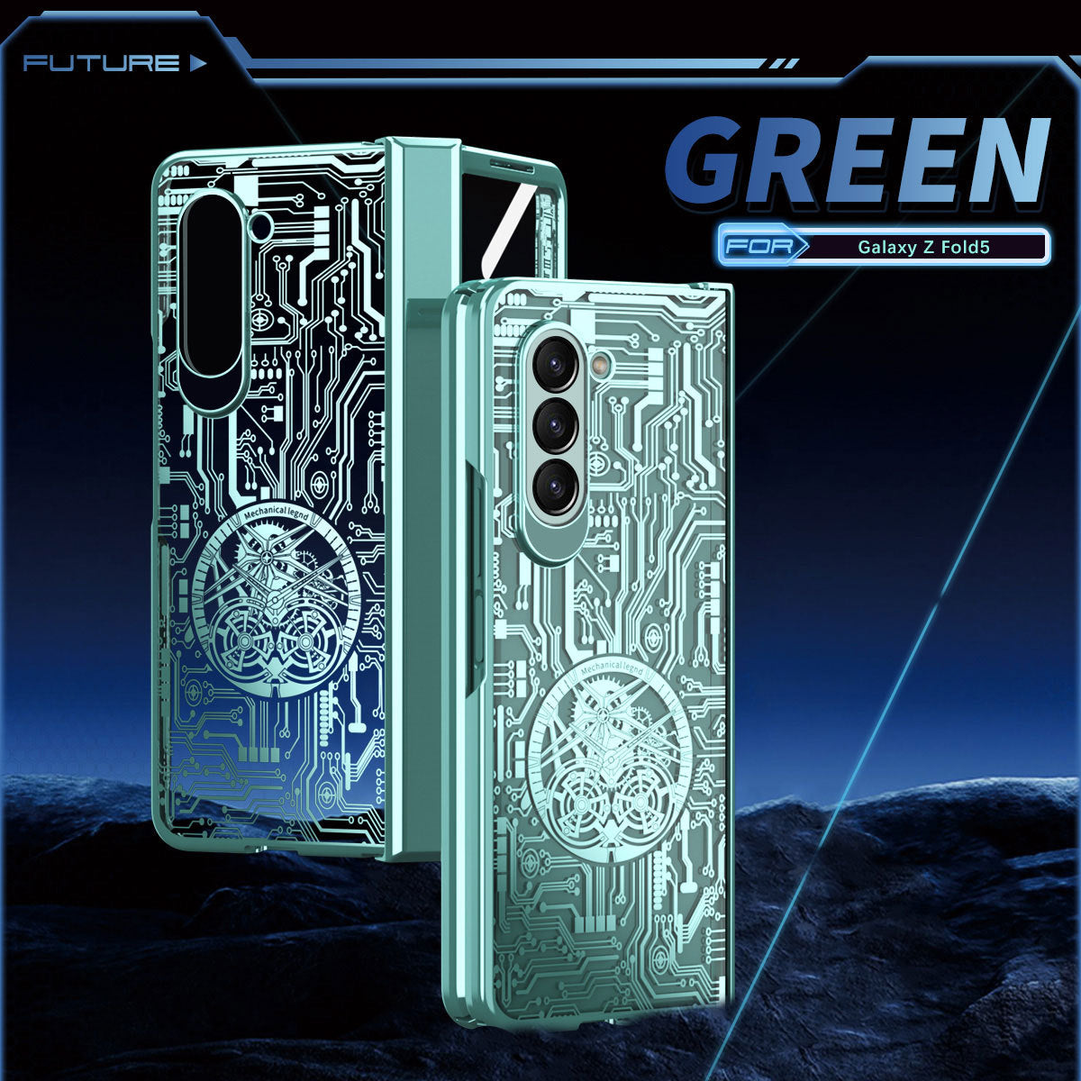 Mechanical Legend Electroplated Case For Samsung Galaxy Z Fold5/4/3 5G