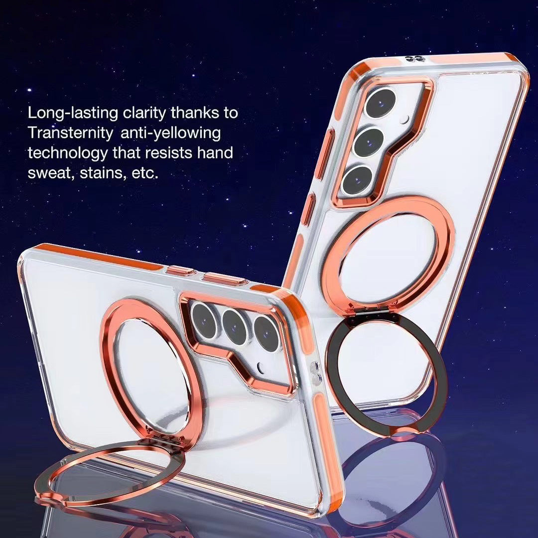 Metal Magnetic Bracket Anti-fall Protective Phone Case For Galaxy