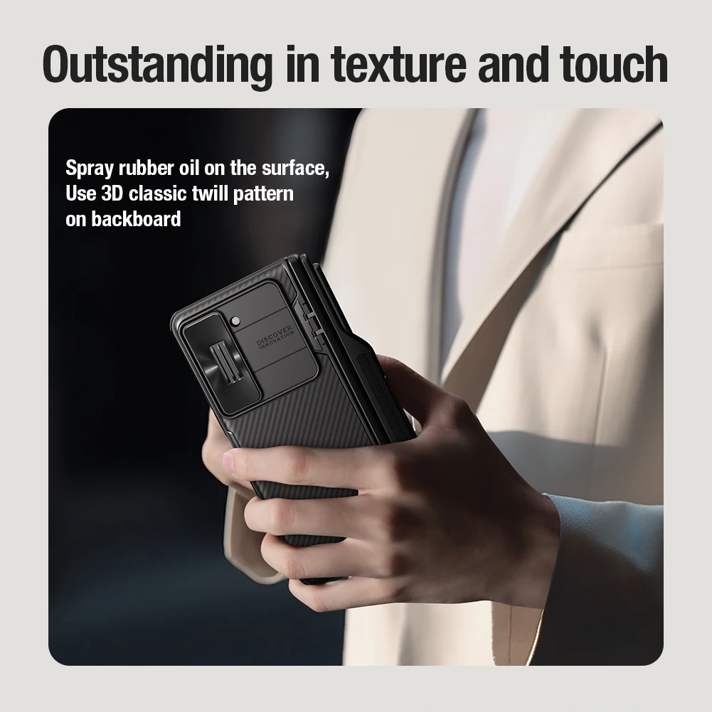 Galaxy Z Fold5 CamShield Full Protection Phone Case With S Pen Slot and Stand