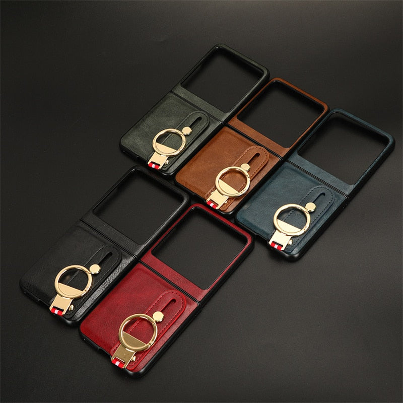 Motorola Razr 40 Ultra New Anti-Shock Business Leather Wristband Cover Case