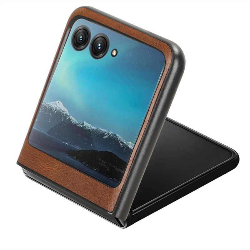 Motorola Razr 40 Ultra New Anti-Shock Business Leather Wristband Cover Case