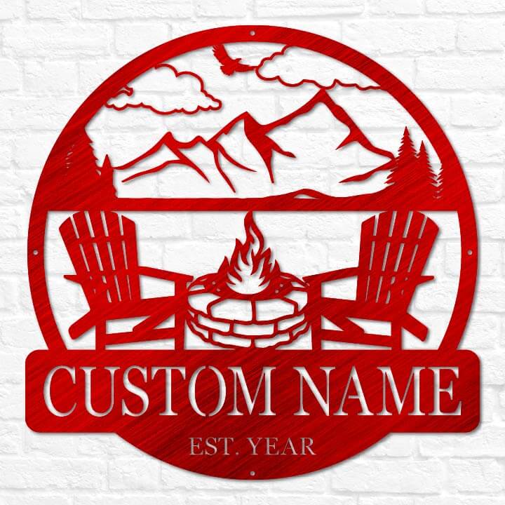 Beach Campfire Monogram