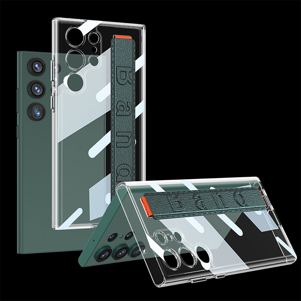 Transparent PC Wristband Phone Case For Samsung Galaxy S23Ultra