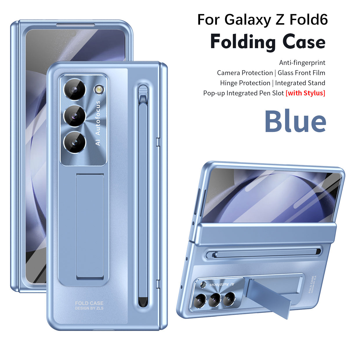 Armor Electroplated Anti-fall Protective Phone Case With Pen Tray Shell and Film For Galaxy Z Fold 7/6/5/4