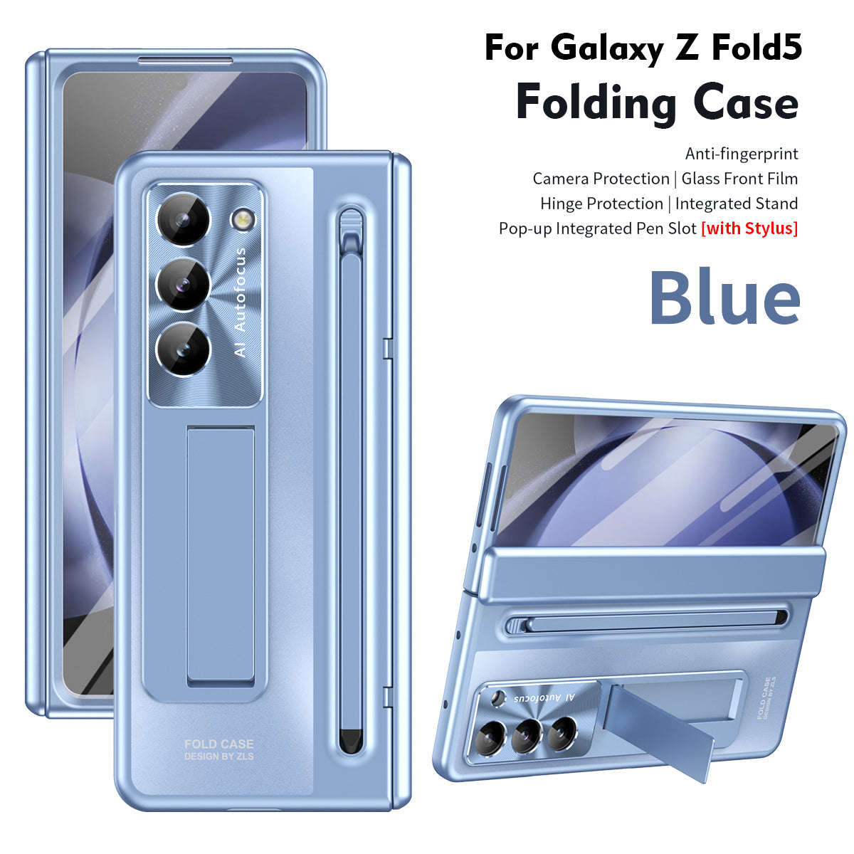 Armor Electroplated Anti-fall Protective Phone Case With Pen Tray Shell and Film For Samsung Galaxy Z Fold5 Fold4 - Mycasety Mycasety