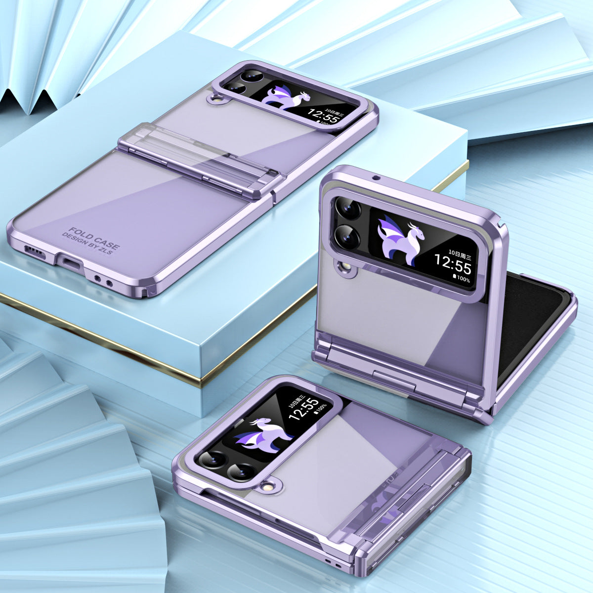 Electroplating Clear Phone Case For Samsung Galaxy Z Flip5 Flip4 Flip3 5G - Mycasety Mycasety