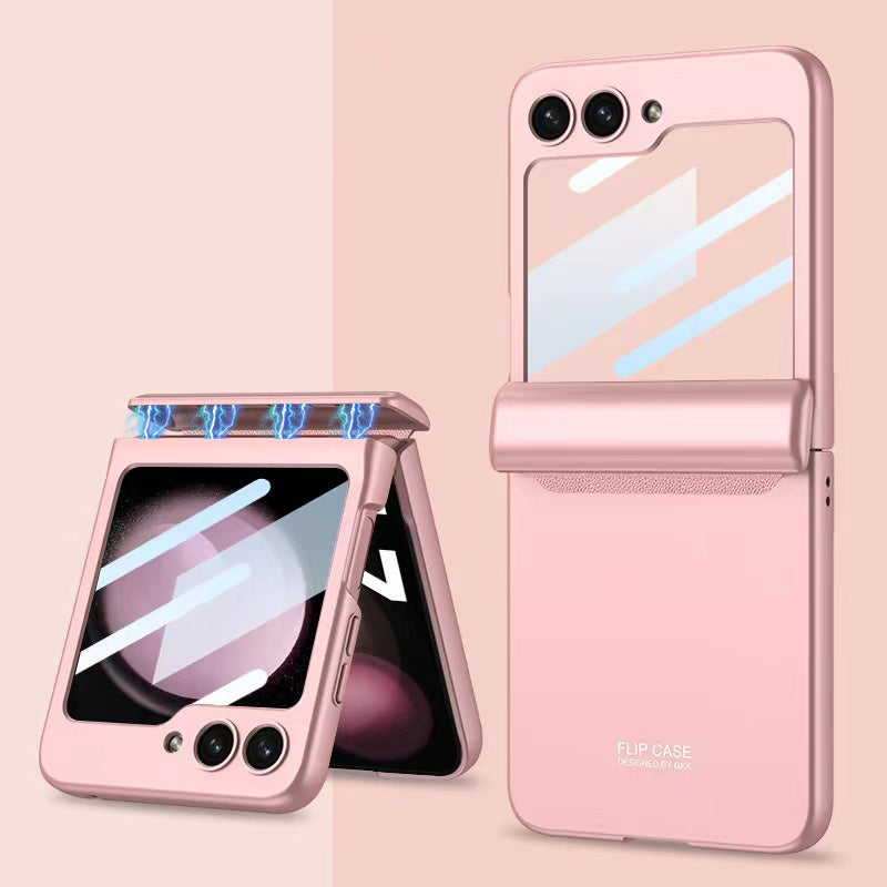 Magnetic All-included Shockproof Phone Case For Samsung Galaxy Flip5 Flip4 Flip3 5G With Back Screen Protector - Mycasety Mycasety