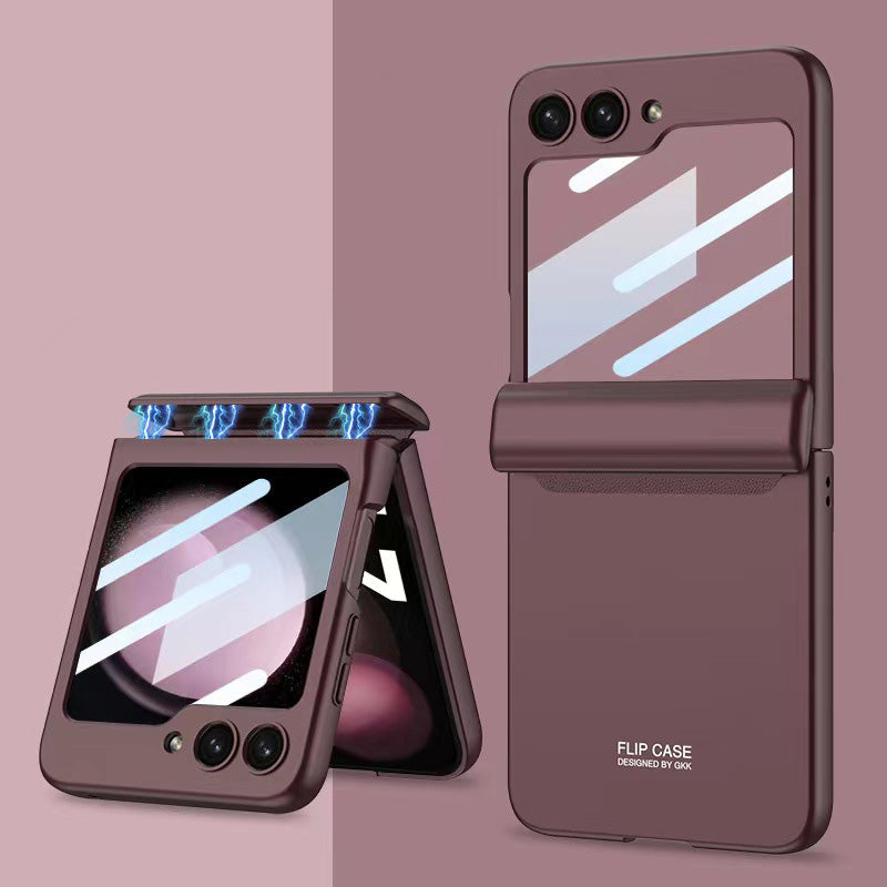 Magnetic All-included Shockproof Phone Case For Samsung Galaxy Flip5 Flip4 Flip3 5G With Back Screen Protector - Mycasety Mycasety