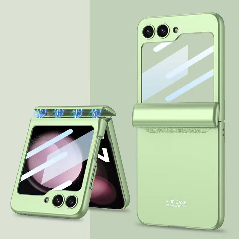 Magnetic All-included Shockproof Phone Case For Samsung Galaxy Flip5 Flip4 Flip3 5G With Back Screen Protector - Mycasety Mycasety