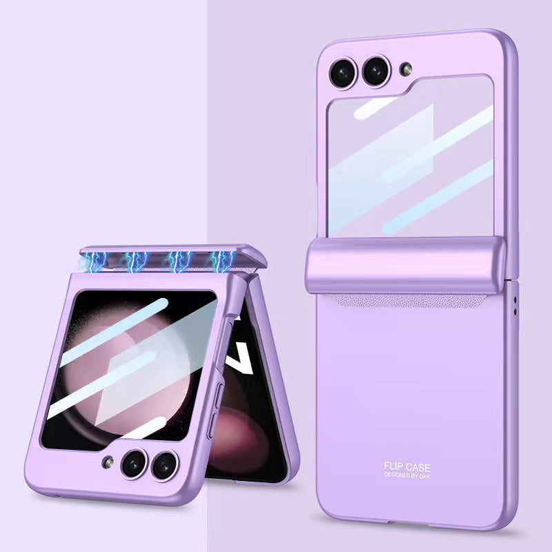 Magnetic All-included Shockproof Phone Case For Samsung Galaxy Flip5 Flip4 Flip3 5G With Back Screen Protector - Mycasety Mycasety