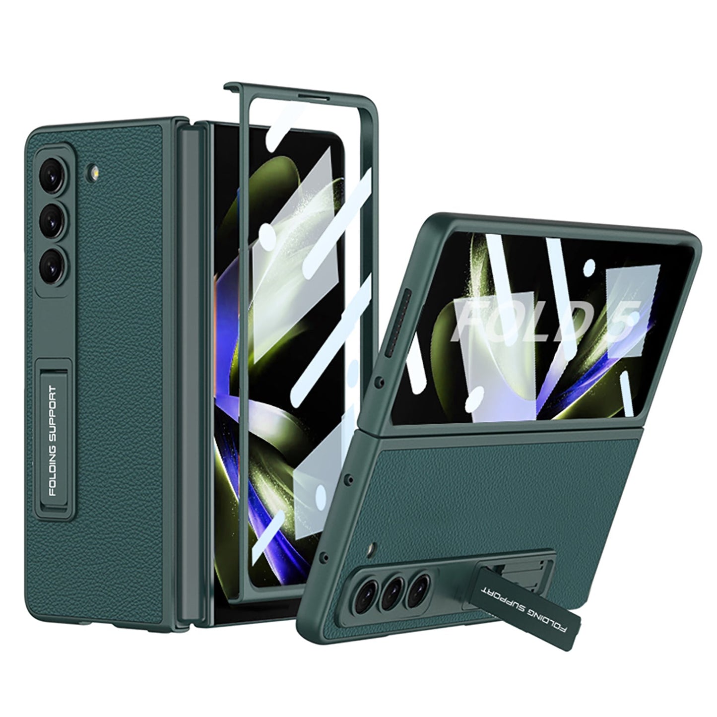 Luxury All-inclusive invisible Bracket Phone Case With Back Screen Protector For Samsung Galaxy Z Fold 5/4/3 5G - Mycasety Mycasety
