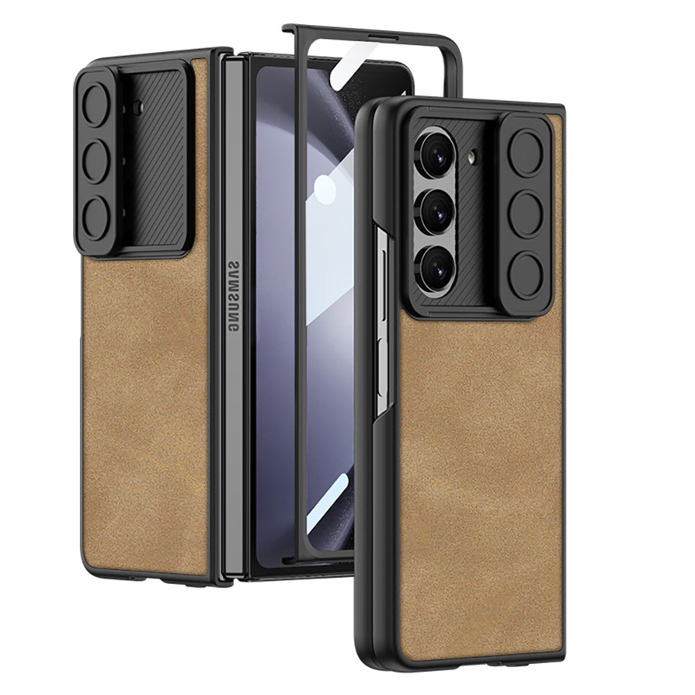 All-inclusive Lens Slide Protector Phone Case With Back Screen Protector For Samsung Galaxy Z Fold 5/4/3 5G - Mycasety Mycasety