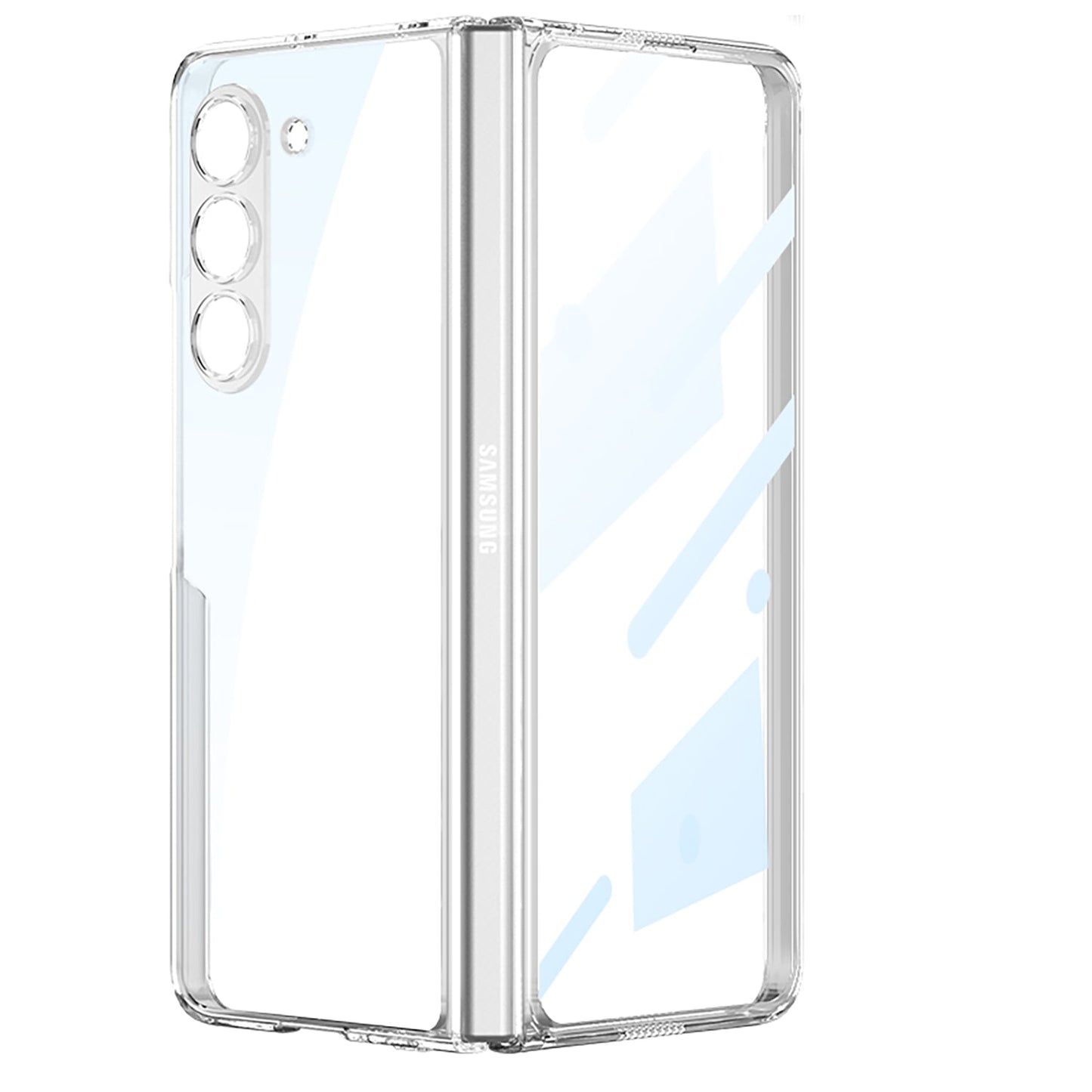 Transparent Electroplating Double-sided Protective Phone Case For Samsung Galaxy Z Fold 5/4/3 5G - Mycasety Mycasety