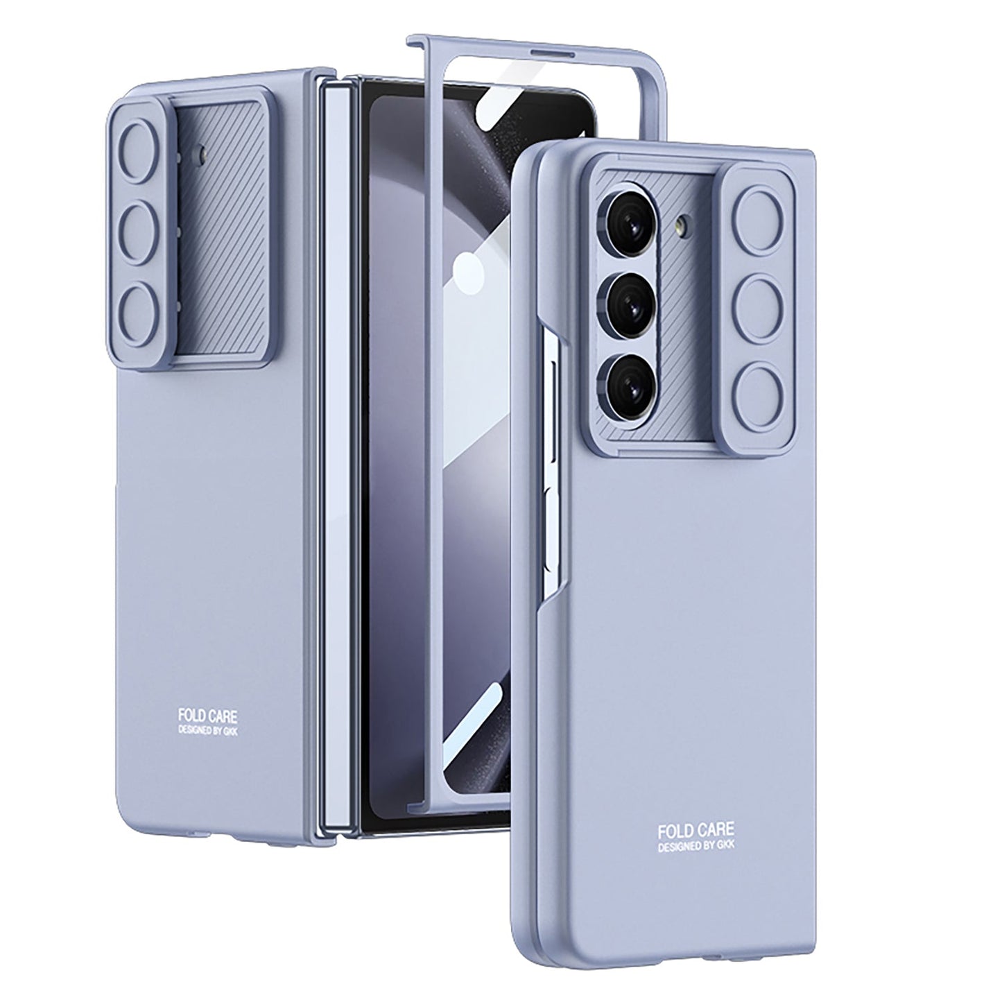 All-inclusive Lens Slide Protector Phone Case With Back Screen Protector For Samsung Galaxy Z Fold5 - Mycasety Mycasety