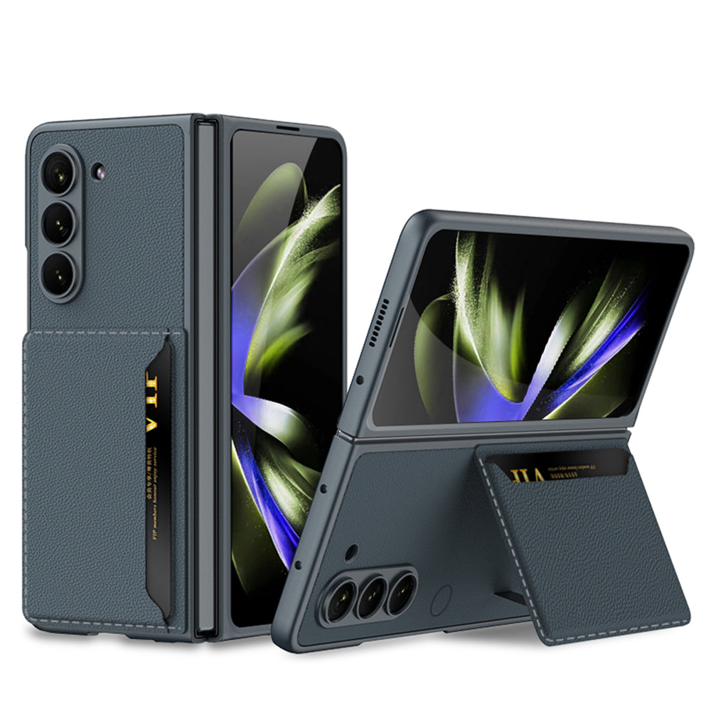 Luxury Leather Card Holder All-inclusive Drop-resistant Phone Case For Samsung Galaxy Z Fold 5/4/3 5G - Mycasety Mycasety