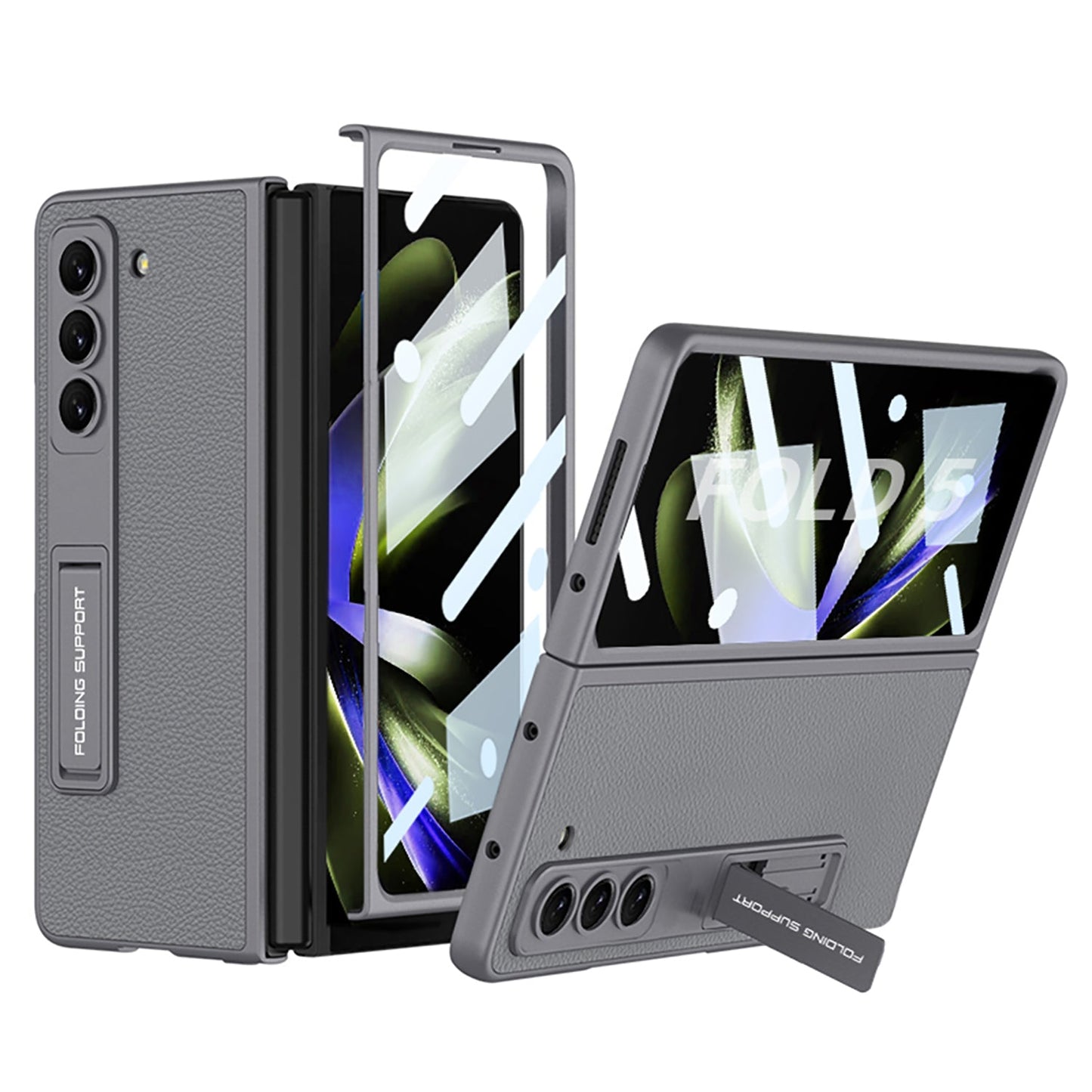 Luxury All-inclusive invisible Bracket Phone Case With Back Screen Protector For Samsung Galaxy Z Fold 5/4/3 5G - Mycasety Mycasety