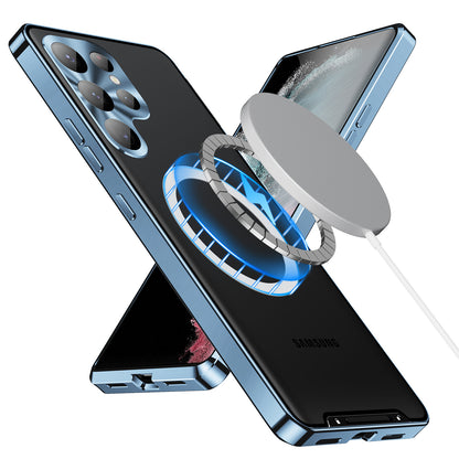 Metal Frame S23 S23 Ultra Phone Case with MagSafe Charging Magnetic Ring
