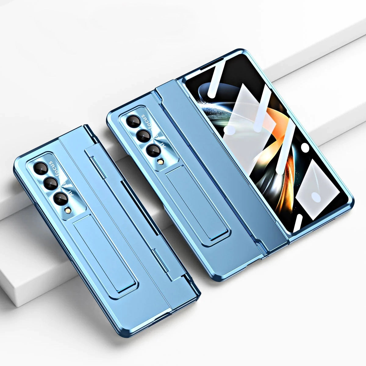 Hinge Plated Aluminum Alloy Camera Lens Protector Case For Samsung Galaxy Z Fold3 Fold4 5G
