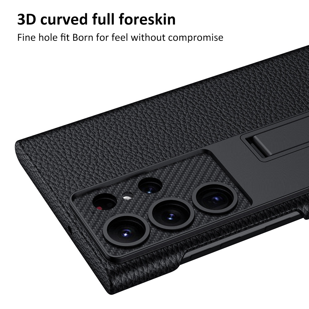 Ultra-Thin Leather Case for Samsung Galaxy S23 S23 Plus S23 Ultra With Kickstand