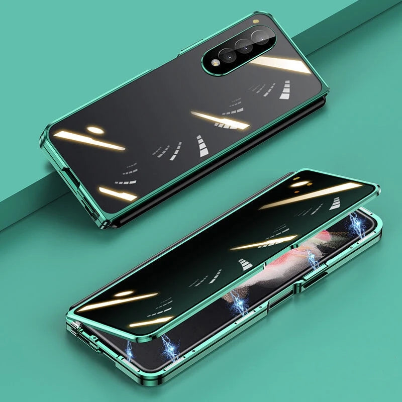 Magnetic Metal Anti-fall Privacy Protective Case For Samsung Galaxy Z Fold3 5G