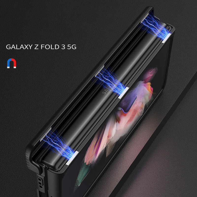 Magnetic Armor All-included Hinge Holder Case For Samsung Galaxy Z Fold 3 5G