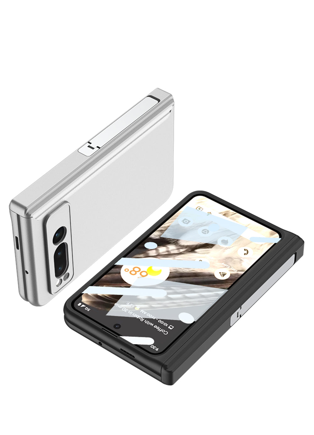 Magnetic All-inclusive Case With Tempered Film For Google Pixel Fold With Damped Folding Bracket