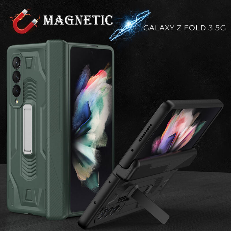Magnetic Armor All-included Hinge Holder Case For Samsung Galaxy Z Fold 3 5G