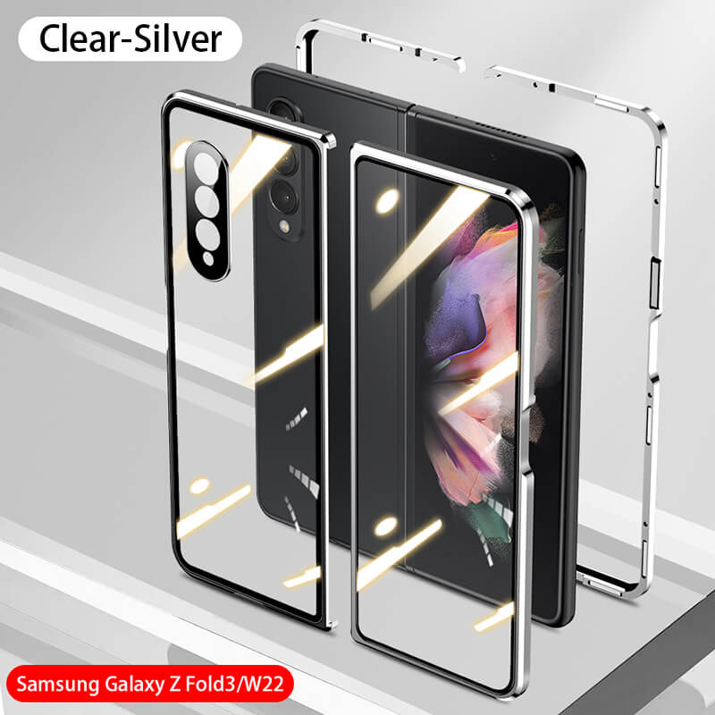 Magnetic Metal Anti-fall Clear Protective Case For Samsung Galaxy Z Fold3 5G