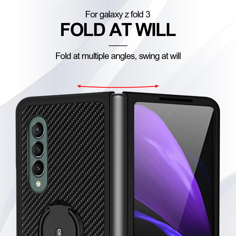 Mobile Phone Case For Galaxy Z Fold 3 5G Protective Cover with Ring Holder