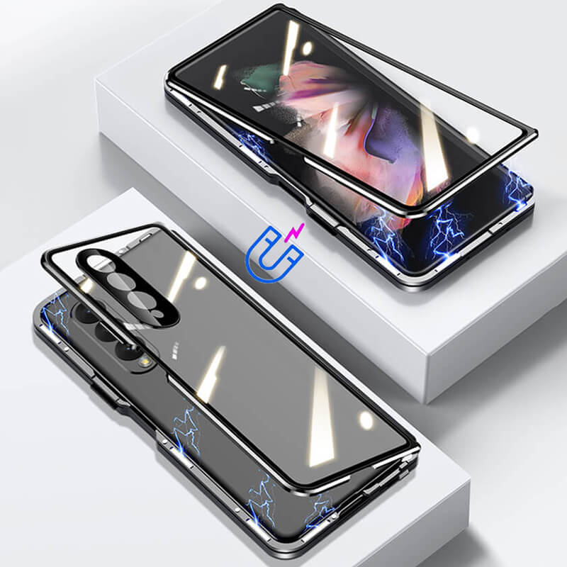 Magnetic Metal Anti-fall Privacy Protective Case For Samsung Galaxy Z Fold3 5G