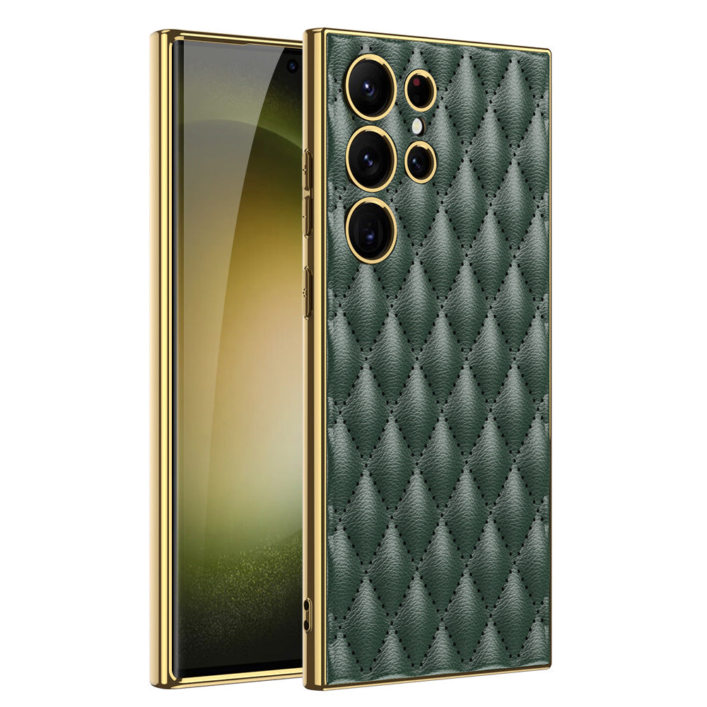 Electroplated Leather Case For Samsung Galaxy S23 S23 Plus S23 Ultra